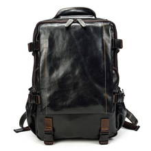 跨境新款男包真皮男士双背包时尚复古15.6寸电脑背包旅行包百搭款