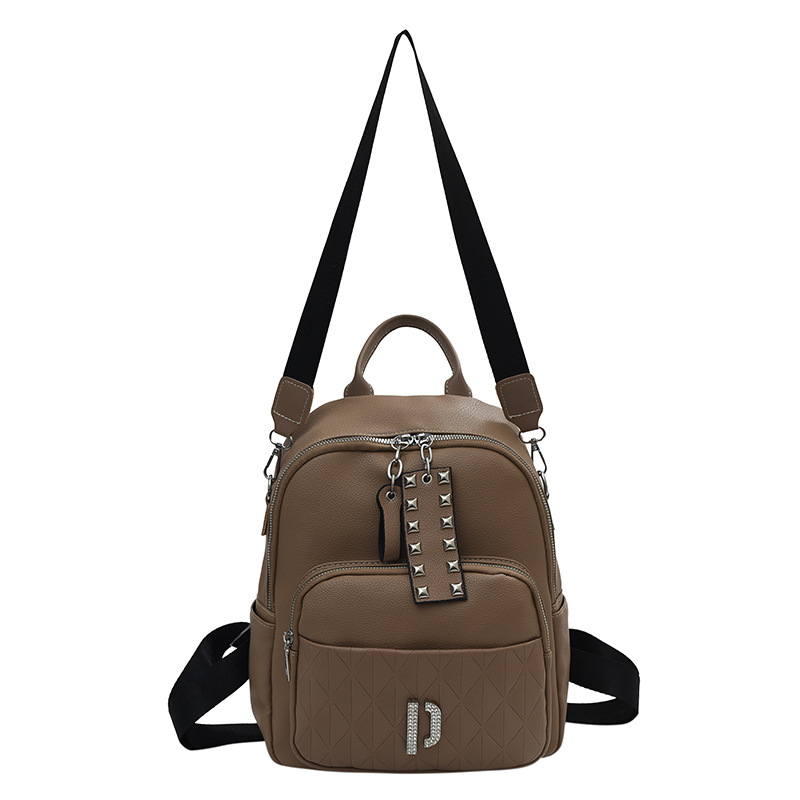 Pu Bag New Simple Trendy Fashion Commuter Backpack