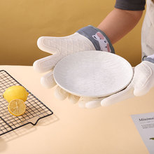 硅胶防烫手套厨房烤箱微波炉专用耐高温隔热手套加厚防滑防热烘焙