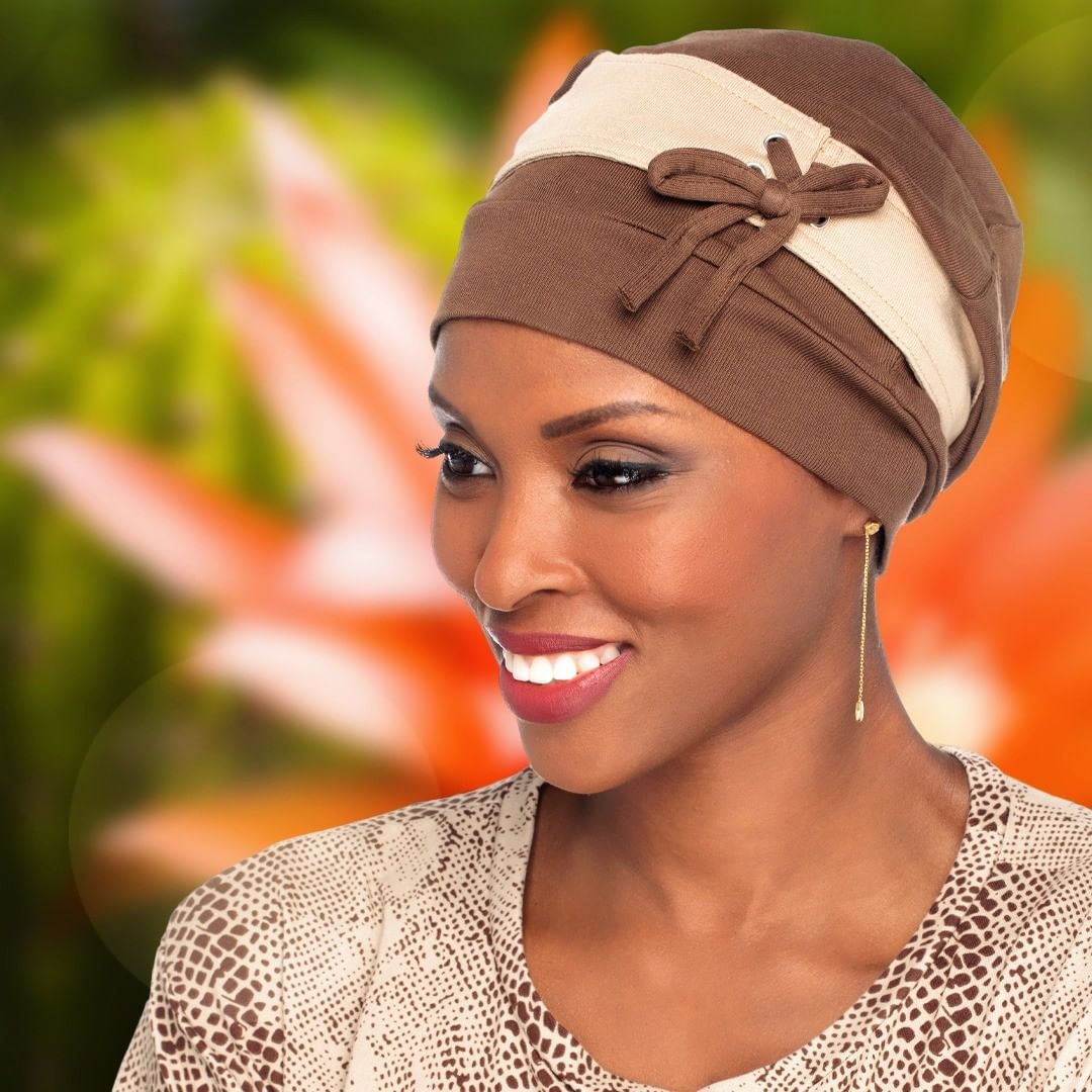 中东非洲热卖女士拼接系绳打结头巾帽 民族风时尚百搭套头包头帽