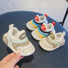 宝宝鞋子夏季网面透气软底毛毛虫学步鞋子1-2--3岁男宝女婴儿网鞋