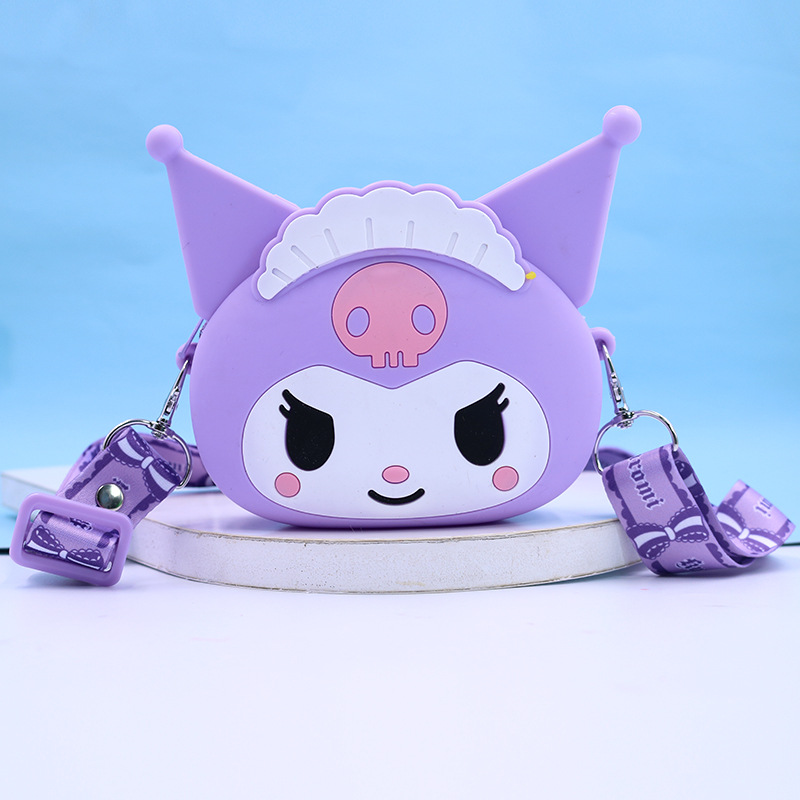 New Sanrio Clow M Silicone Coin Purse Big Ear Dog Kid's Messenger Bag Shoulder Bag Cartoon Princess Bag