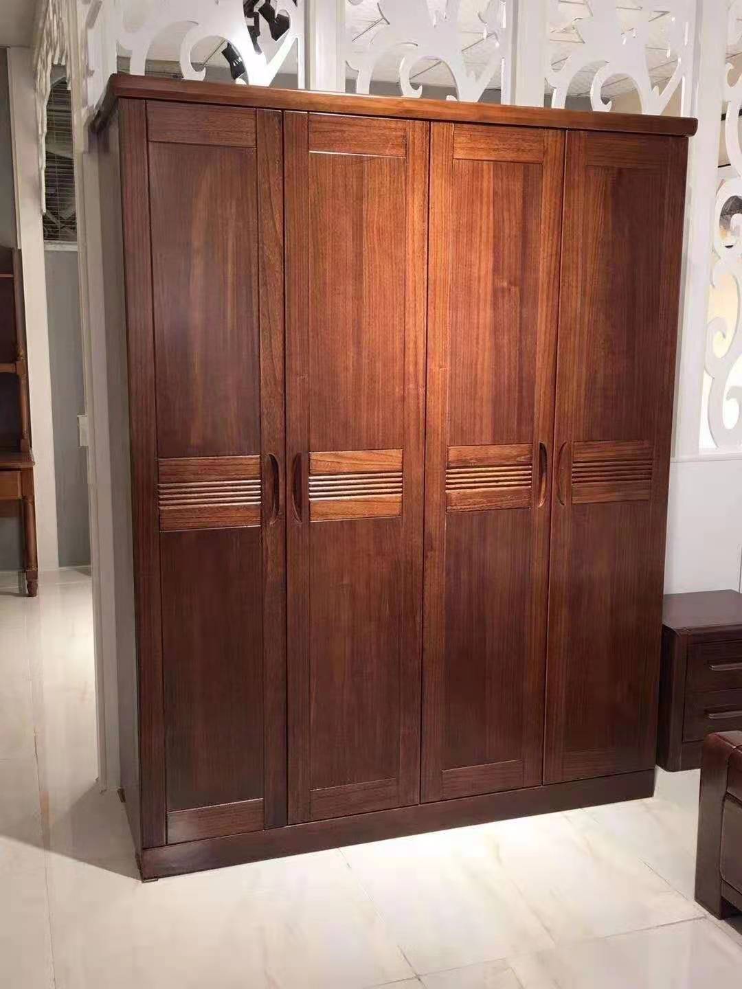 金楸檀木实木床现代简约中式双人床婚床1.8米1.5米气动高箱储物床