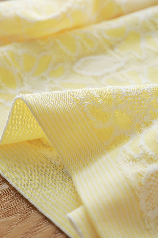 上线 可口的奶酪黄~立体色织提花 醋酸棉针织t恤式连衣裙