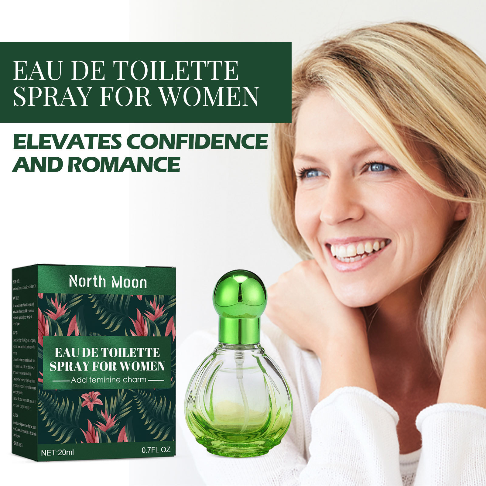 North Moon Women's Eau De Toilette Spray Natural Fresh Elegant Perfume