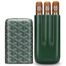 茄龙雪茄盒旅行聚会便携雪茄盒雪茄便携盒皮料制作狗牙纹包包