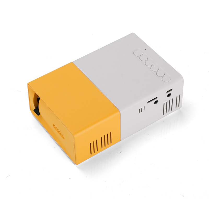 Yellow and White Machine Yg300 Hd Home Mini Mini Projector Home Theater Computer Led Portable Projector
