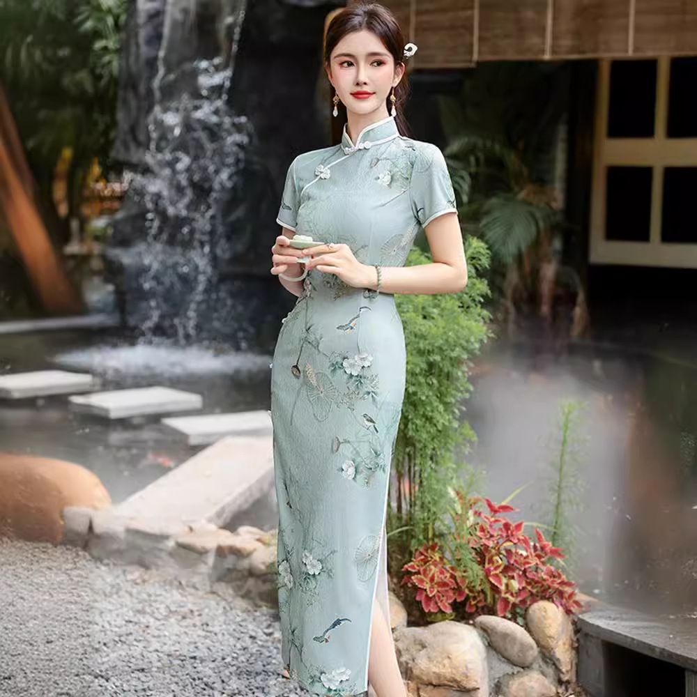 24民国风女装新中式改良旗袍年轻款复古中国风连衣裙夏季日常可穿