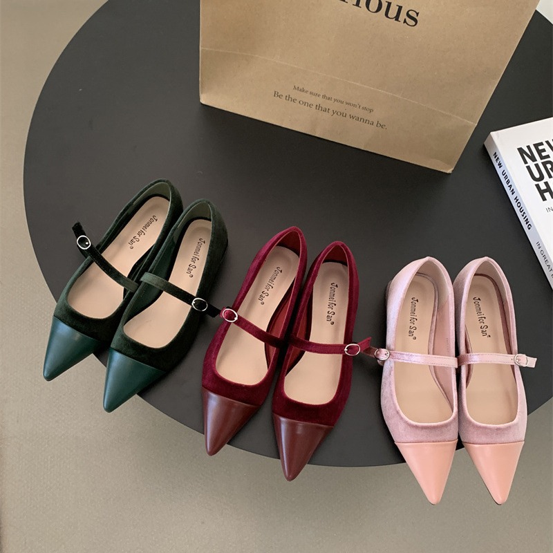 法式小香风鞋子女新款2024年爆款时尚尖头单鞋韩版春鞋瓢鞋-阿里巴巴