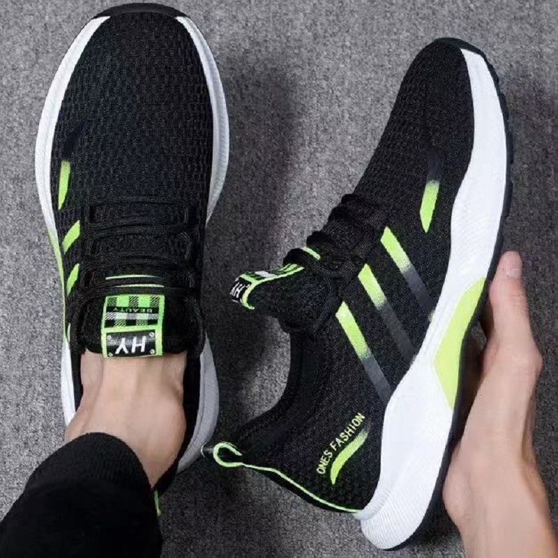 Men's Shoes 2021 Spring New Trendy Men's Sports Mesh Trendy Shoes Breathable Korean Casual Shoes One Piece Dropshipping