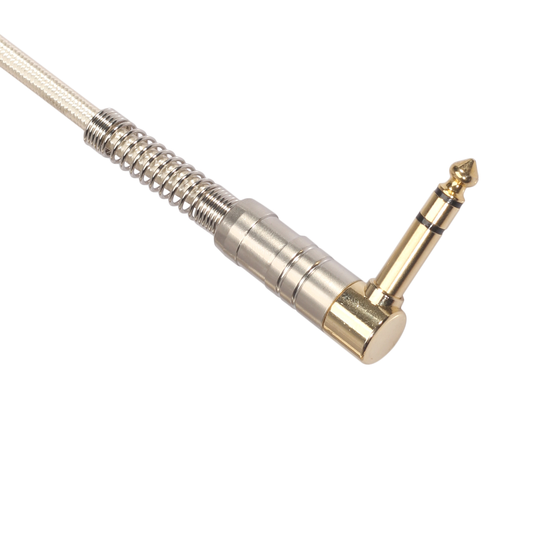 镀金头6.35mm公对公直头对弯头立体声电吉他音频线