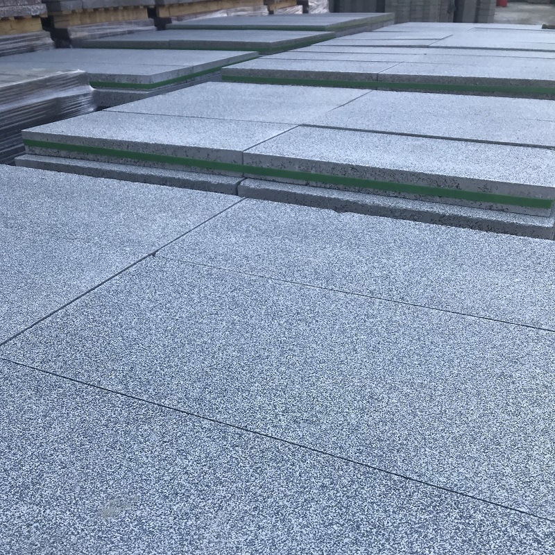 pc仿石材透水砖 庭院广场 绿化花岗岩 芝麻灰芝麻白人行道砖