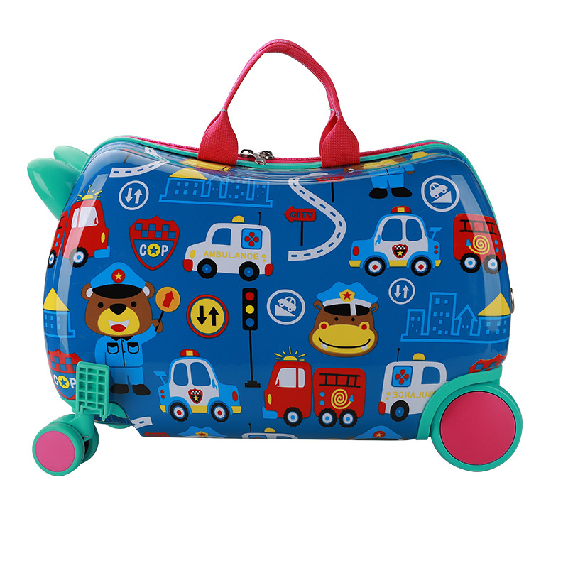 Children's Baby Can Sit and Ride Multifunctional Cartoon Suitcase Luggage Toy Universal Wheel
