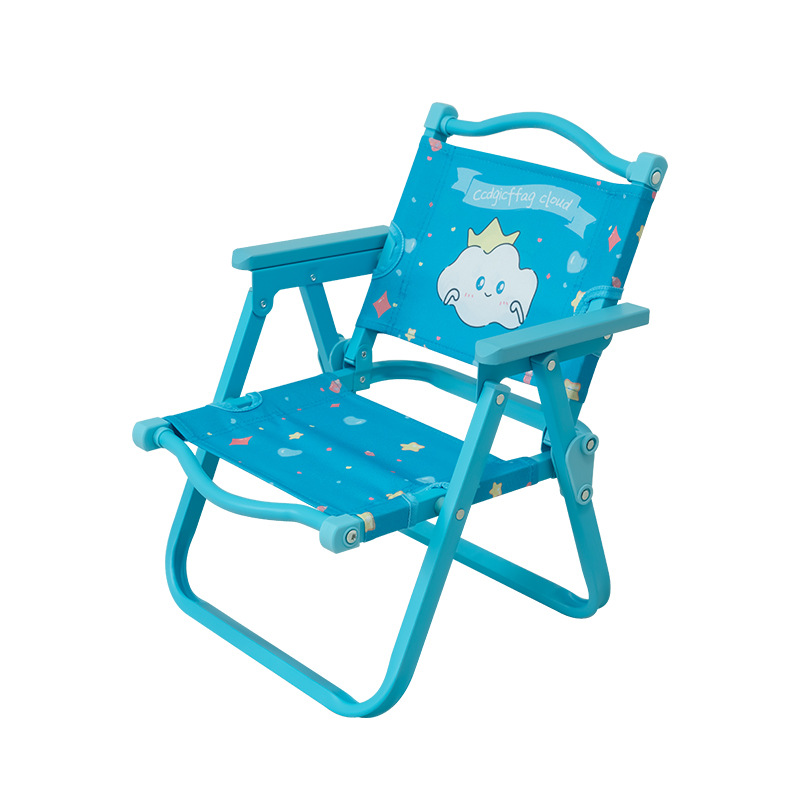 Baby's Chair Mini Camping Chair Picnic Small Chair Portable Children Outdoor Folding Chair Iron Tube Kermit Chair