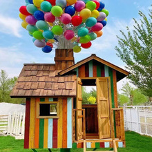 气球小屋木屋农庄景区拍照打卡地田园美陈摆件仿真气球飞屋环游记