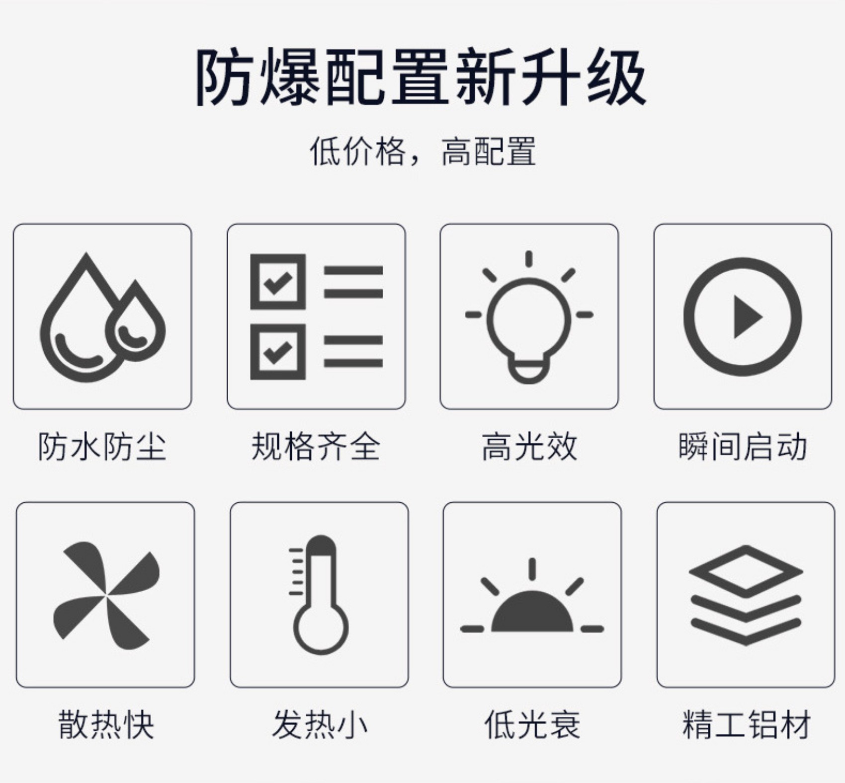 防粉尘防水led防爆隧道灯树木射灯加油站投射灯化工厂仓库照明灯