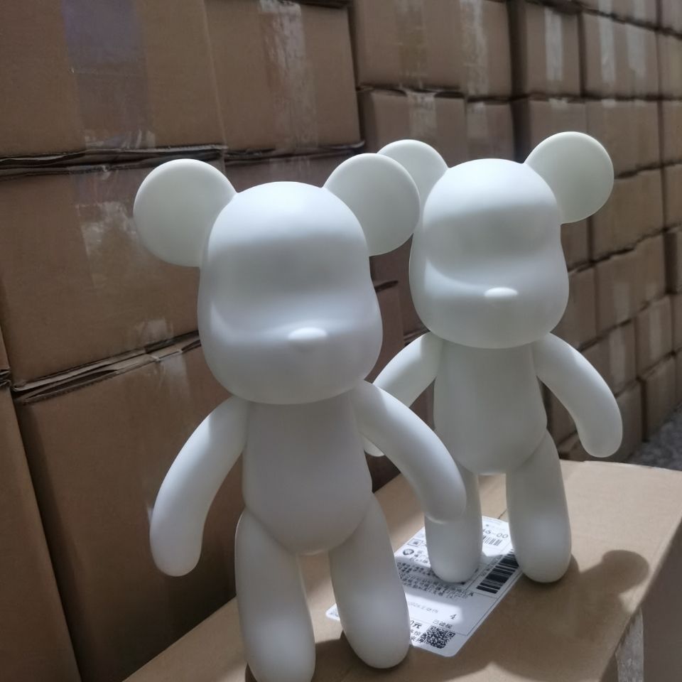 diy搪胶公仔粘贴钻熊白胚涂鸦玩具工艺礼品福鹿熊关节熊白膜