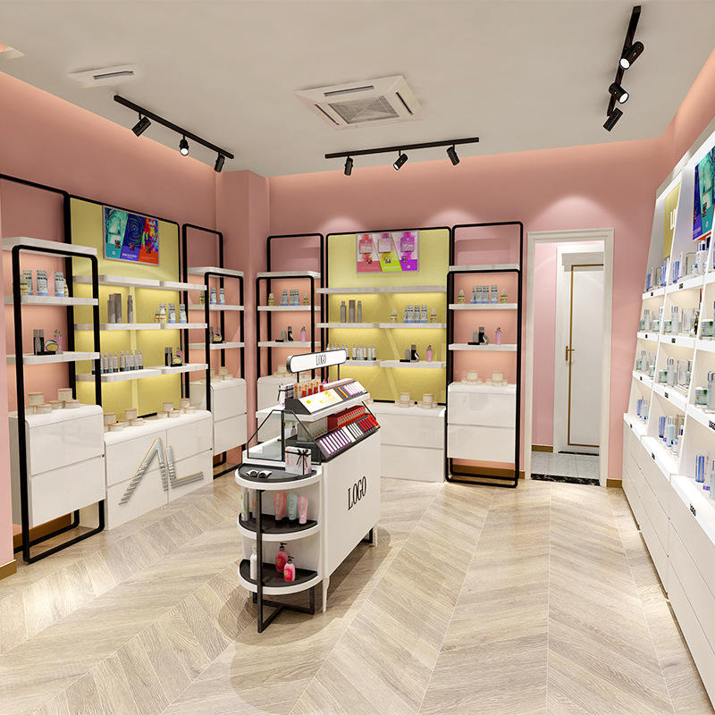 化妆品展示架多层产品陈列架创意摆放台美容院多功能置物架展示柜