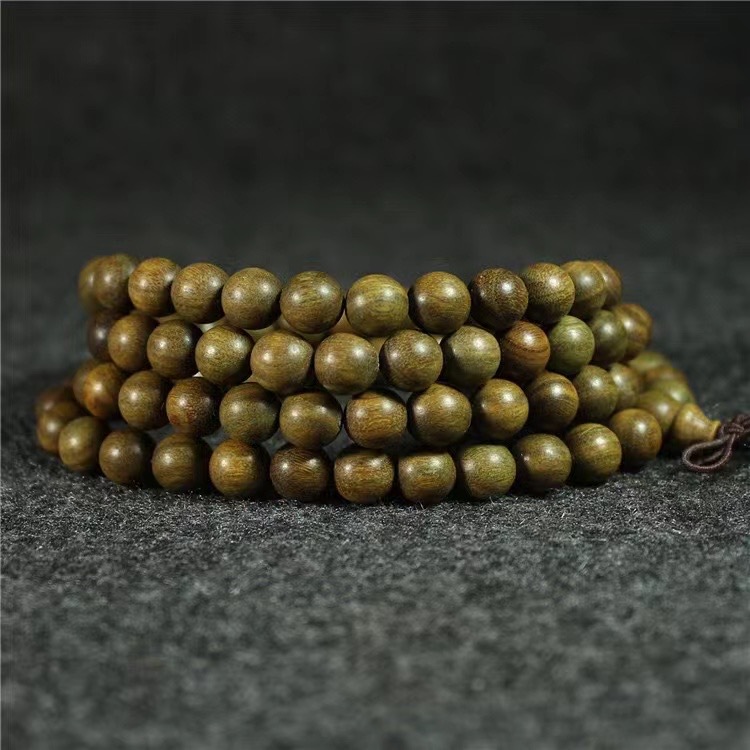 绿檀木佛珠手链 0.8*108颗念珠檀木佛珠走量款绿檀香木-阿里巴巴
