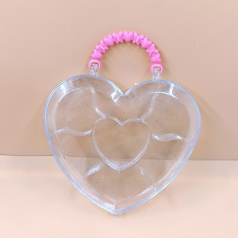 Children's Diy Handmade Toy Box Butterfly Peach Heart Transparent Acrylic Storage Accessories Jewelry Box Portable Box 0772