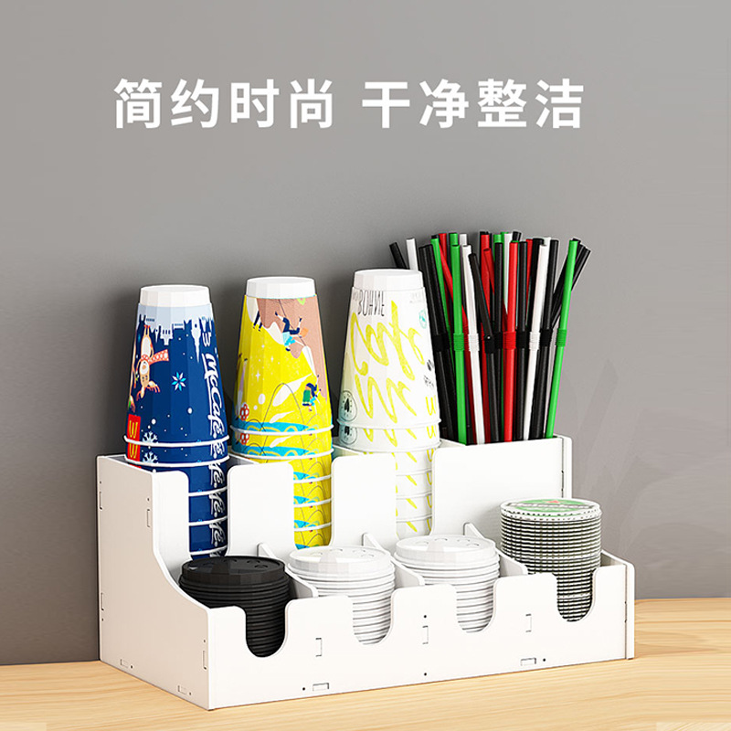 Household Cups Organizing Rack Tea Cup Holder Dustproof Water Cup Storage Rack Bracket Disposable Milk Tea Cup Storage Rack