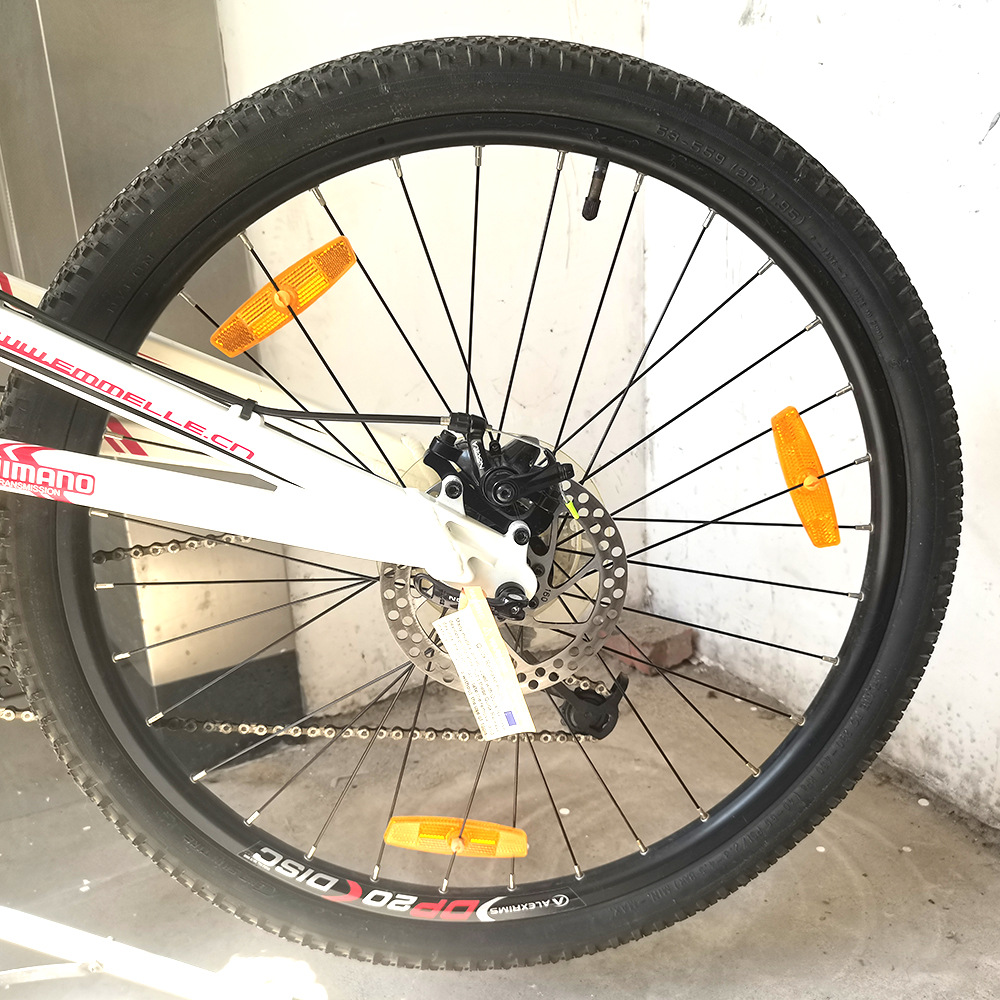 自行车辐条反光片车轮辐条钢丝反光板单车警示片卡扣一对价lr-50