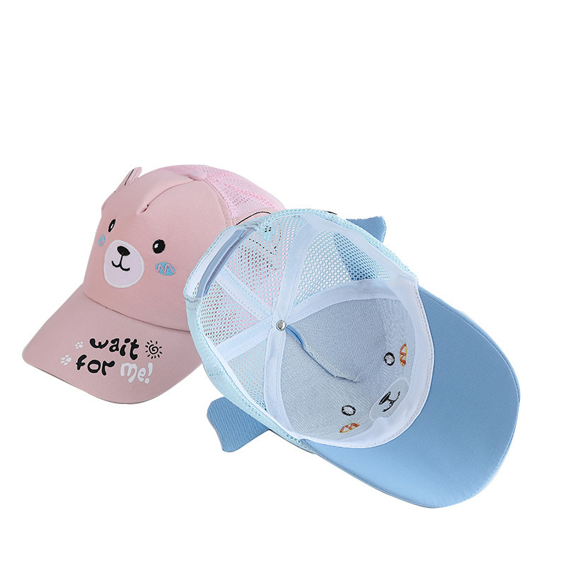 Children's Baseball Cap Summer Thin Mesh Sun Hat Cartoon Cute Baby Sun Hat Children's Peaked Cap