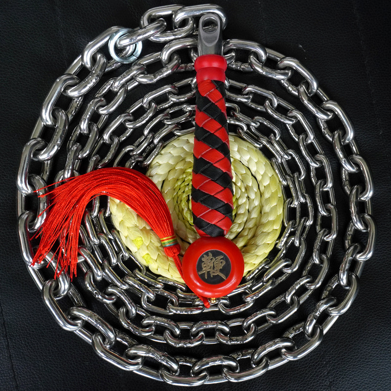 新款304不锈钢麒麟鞭健身甩鞭响鞭龙骨铁 鞭子初学铁鞭摔钢鞭大全