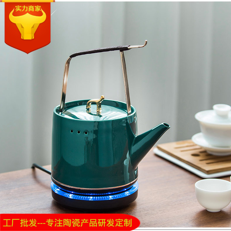 Fast Electric Kettle Ceramic Health Pot Kettle Household Water Pot Automatic Insulation Integrated Loop-Handled Teapot