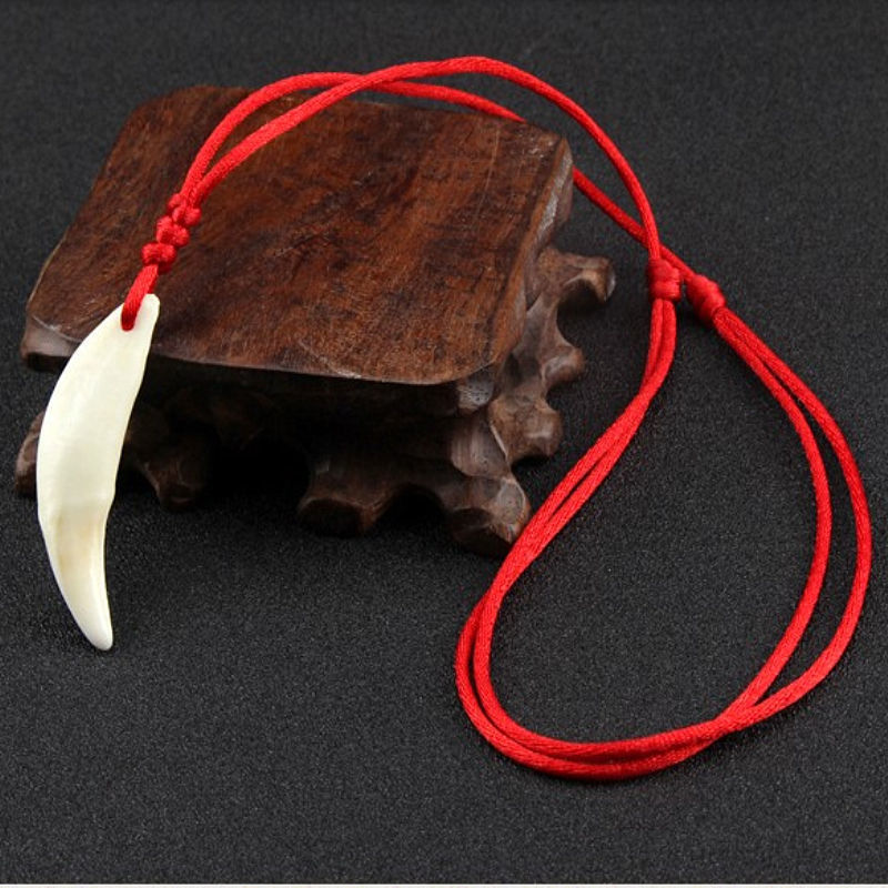 狗牙齿挂件黑狗牙吊坠狼牙吊坠男大獒牙项链女挂坠儿童宝宝情侣
