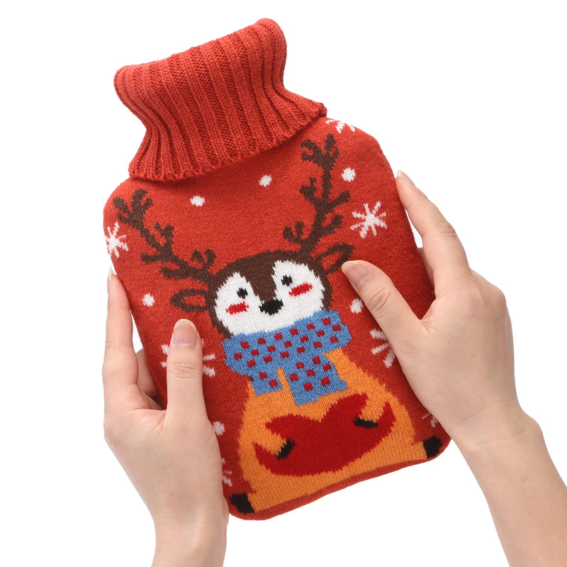 Creative Cute Hot Water Bag Knitted Coat Hand Warming in Winter Footnotes Plumbing Baby 1000ml Irrigation Hand Warmer