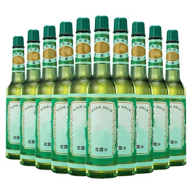 大牌花露水195ml经典玻璃瓶止痒驱蚊老式国货 支持全国一件代发