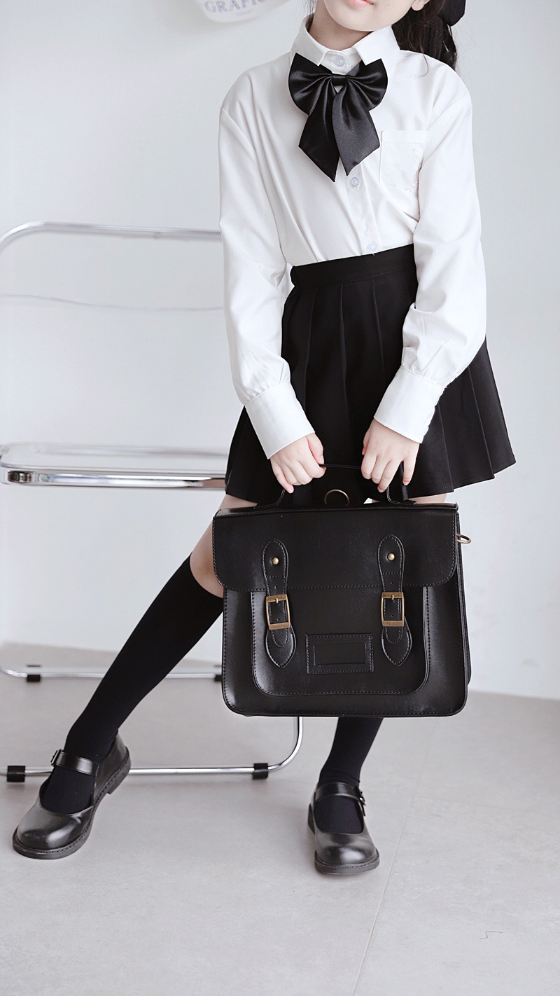 原创女童装jk衬衫长袖 精致棉刺绣正统儿童白衬衫