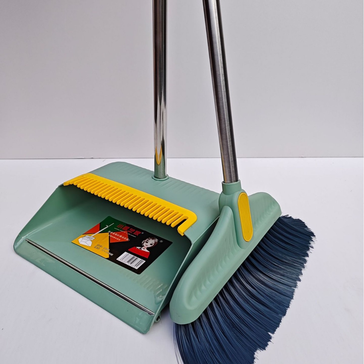 网红扫把簸箕套装家用组合透明扫帚加厚扫帚加宽日用软毛扫地