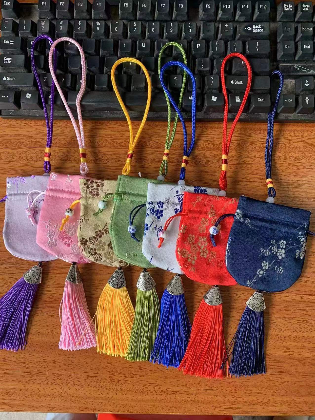 古风香囊经典流苏荷包袋抽绳束口香囊礼品袋胎发锦囊袋子汉服香包