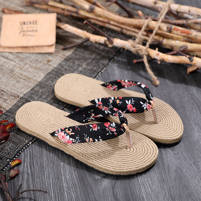 2023 New Super Popular Ladies' Sandals Summer Tengcao Flat Bottom Flat Heel Beach Flip-Flops Women's Outer Wear Flip-Flops