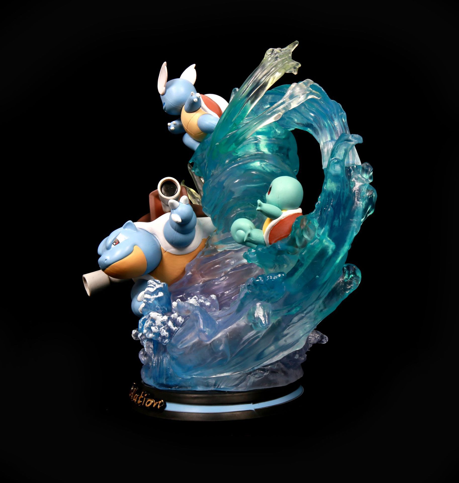 宠物小精灵 神奇宝贝 gk 超梦水箭龟 发光版 场景 摆件 盒装手办