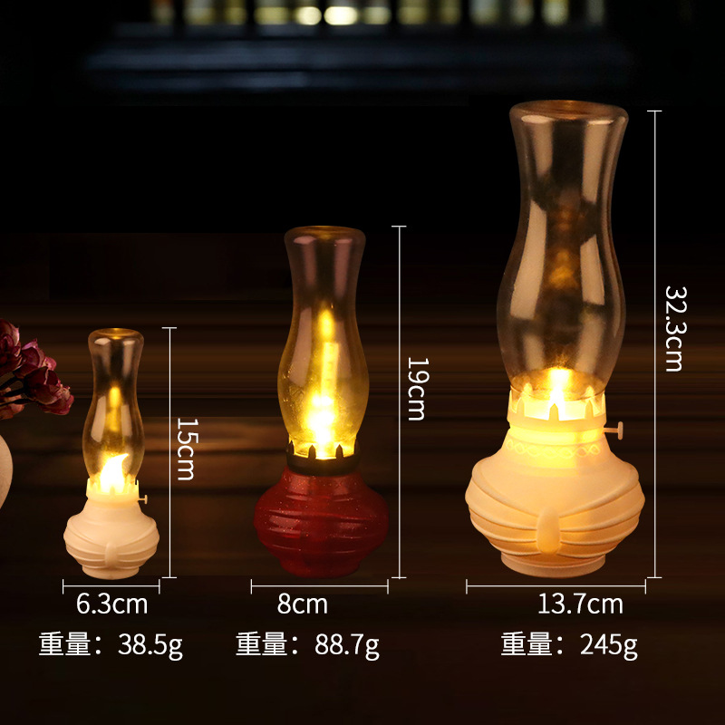 Cross-Border Hot Selling Simulation Oil Coal LED Candle Light Outdoor Camping Indoor Atmosphere Decorative Light