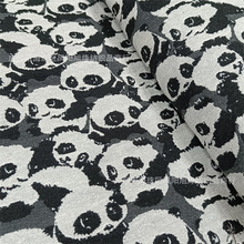高密熊猫色织提花布料厚款 童装服装面料箱包面料桌布装饰布 DIY