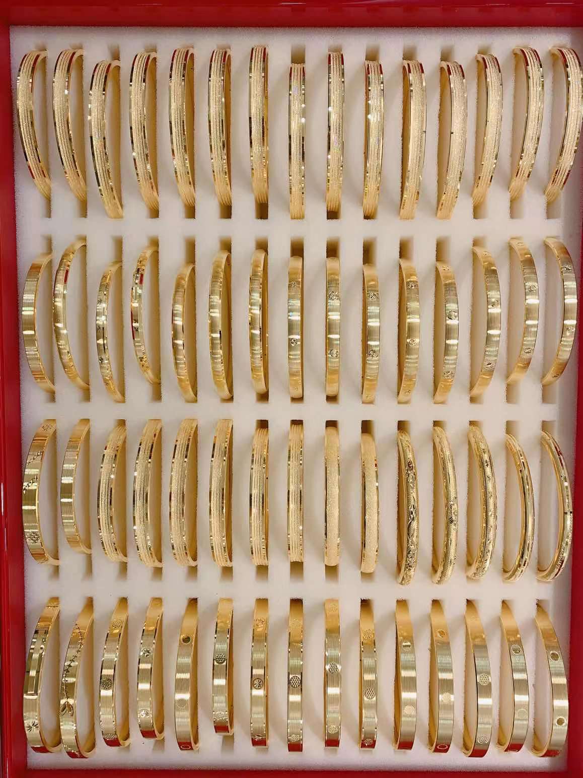 足金999精美龙鳞转运珠三生三世手镯黄金一件代发厂家直销