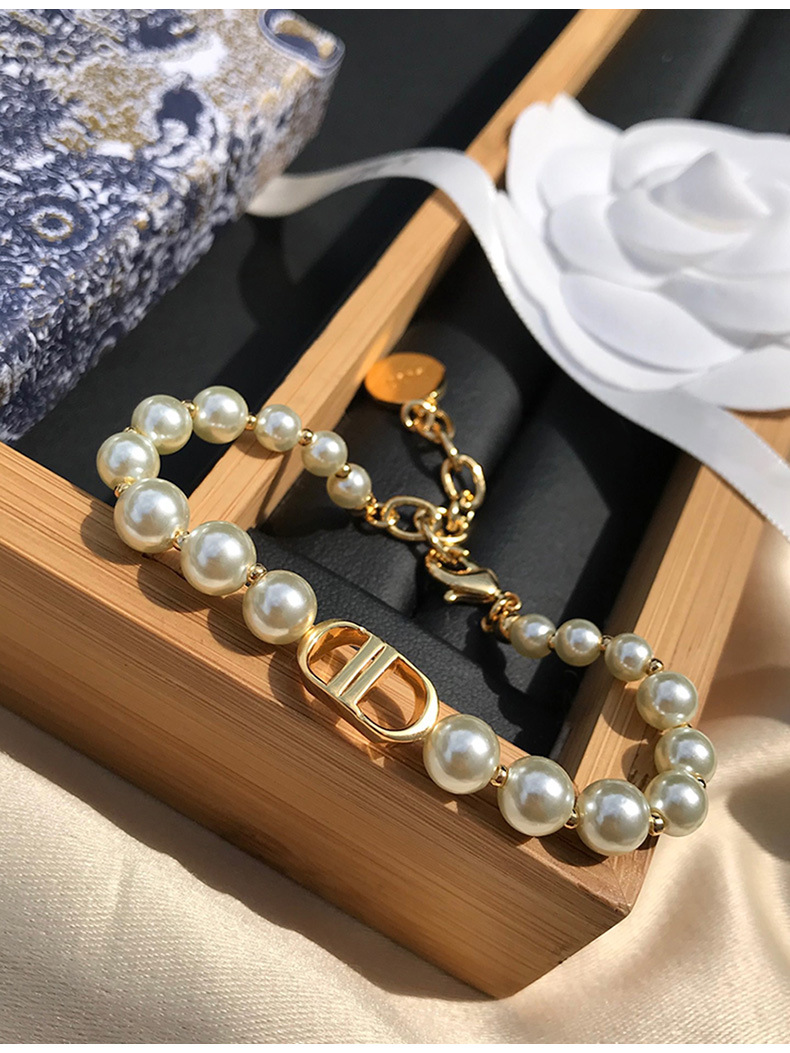 cd珍珠项链复古简约气质锁骨链轻奢小众颈链项圈