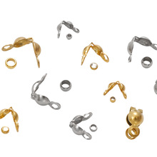 不锈钢金色包扣定位珠配件套装DIY手工制作珍珠手链项链饰品材料