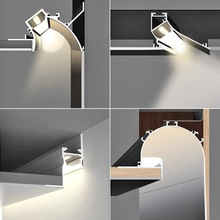 LED线条铝槽 悬浮吊顶回光灯槽反光槽灯带线条灯无边框线性洗墙灯