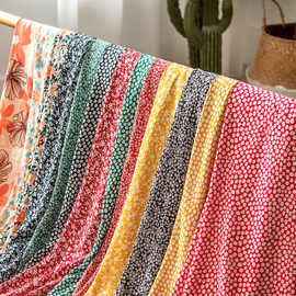 批发夏季*棉印花棉绸布料花布棉布夏季裙子连衣裙娃衣裤子绵绸面