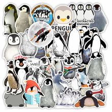 50张卡通企鹅penguin动物手账贴纸防水行李箱笔记本水杯装饰贴画
