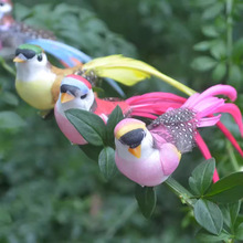 【现货】仿真羽毛小鸟 喜鹊鸟 厂家批发 多种颜色 12厘米泡沫小鸟