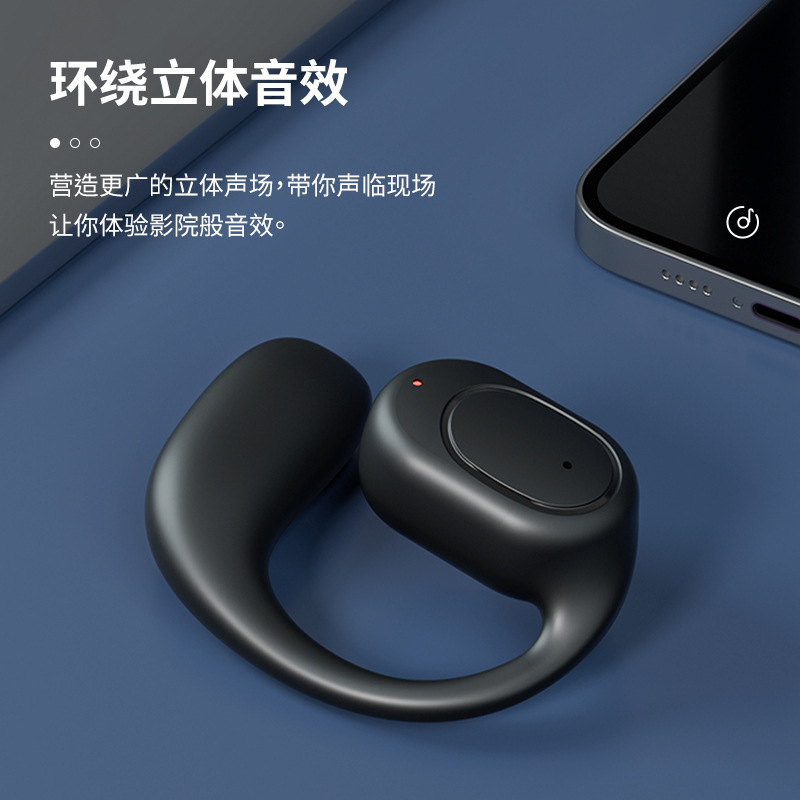 Ows Real Wireless Bluetooth Headset Ultra-Long Standby Non-in-Ear Ear-Mounted Touch Call Business Single-Ear Headset