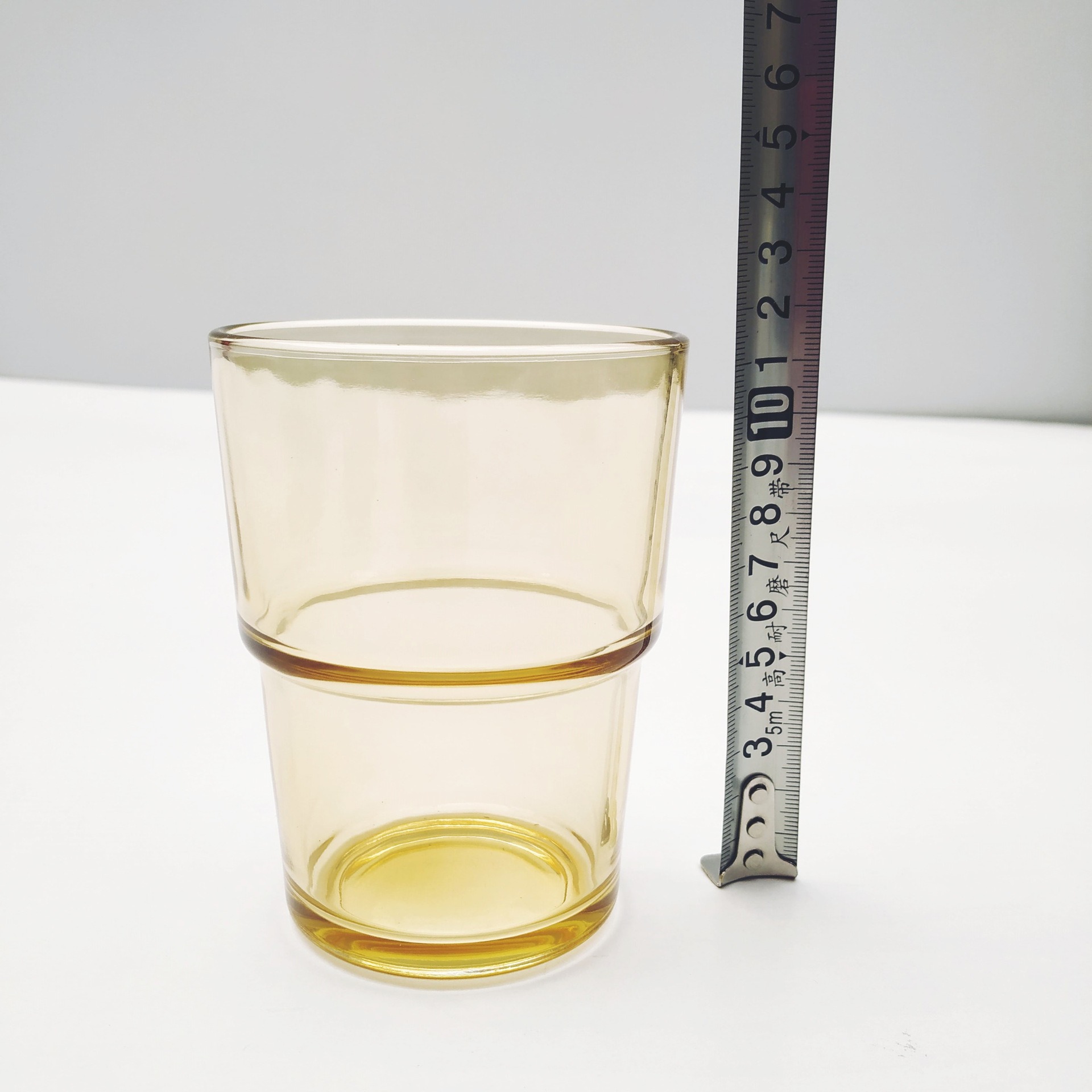 礼品牛奶杯420ml简约店玻璃杯竹节果汁水杯玻璃杯五元杯子批发吸