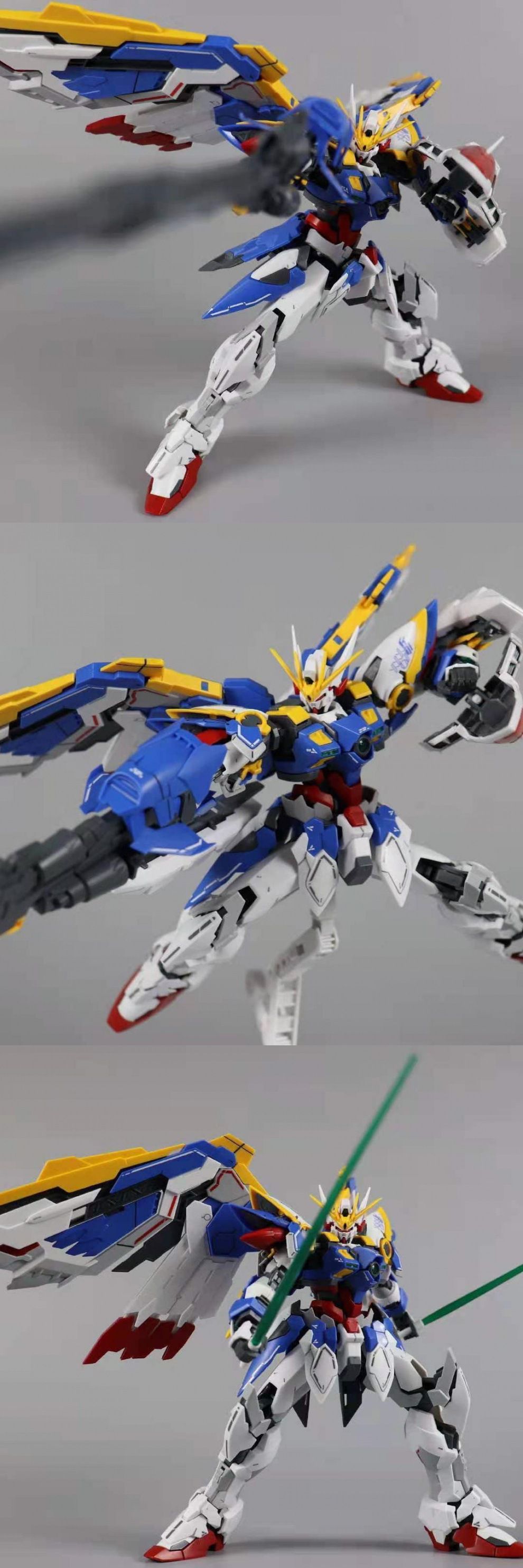 mjh模匠魂 飞翼零式ew mg 1:100 hirm无毛 附带地台 拼装高达模型