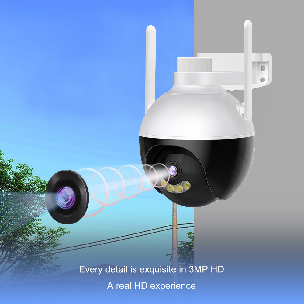 Factory Direct Sales Cross-Border Foreign Trade V360pro Outdoor HD WiFi Ball Machine Full Color Security Surveillance Camera